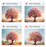 Easter Tree Background Bundle