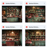 Santa's Kitchen Background Bundle