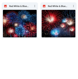 Magical Red White & Blue Fireworks Overlays