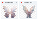 Magical Pastel Pixie Wings Overlays