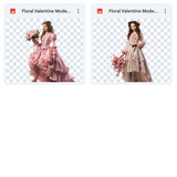 Magical Floral Valentine Model Overlays