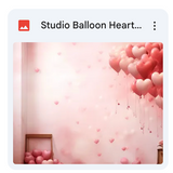 Studio Balloon Hearts Background Bundle