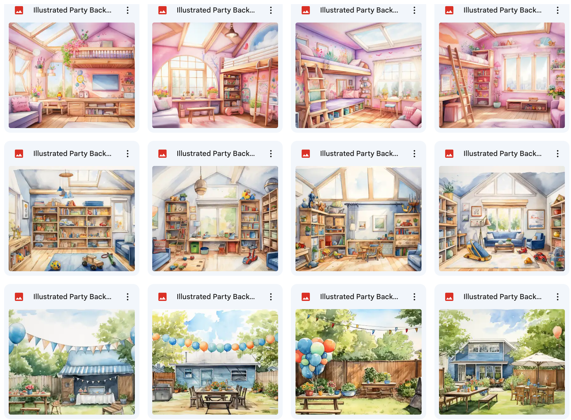 Illustrated Party Asset Pack - Meg Bitton Productions