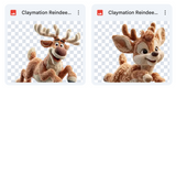 Magical Claymation Reindeer Overlays