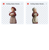 Magical Holiday Baker Model Overlays