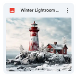 Winter Lighthouse Background Bundle