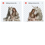 Magical Sitting Unicorn Model Overlays
