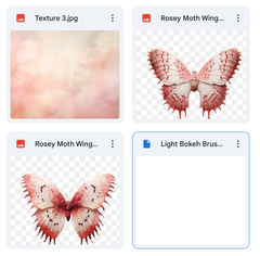 Rosey Fairy Background, Overlays, Texture & Brush Kit