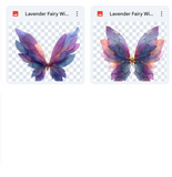 Magical Lavender Fairy Wings Overlays