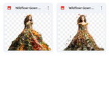 Magical Wildflower Gown Model Overlays