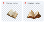 Magical Flying Book Overlays