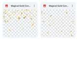 Magical Gold Confetti Overlays