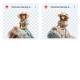 Magical Victorian Spring Sitting Model Overlays