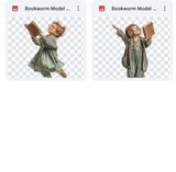 Magical Bookworm Model Overlays