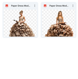 Magical Paper Gown Model Overlays