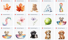 Illustrated Puppies Asset Pack - Meg Bitton Productions