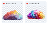 Magical Rainbow Cloud Overlays