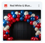 Red White & Blue Balloon Arch Background Bundle