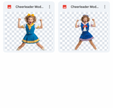 Magical Cheerleader Model Overlays