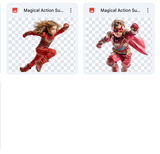 Magical Action Super Hero Model Overlays
