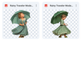 Magical Rainy Traveler Model Overlays