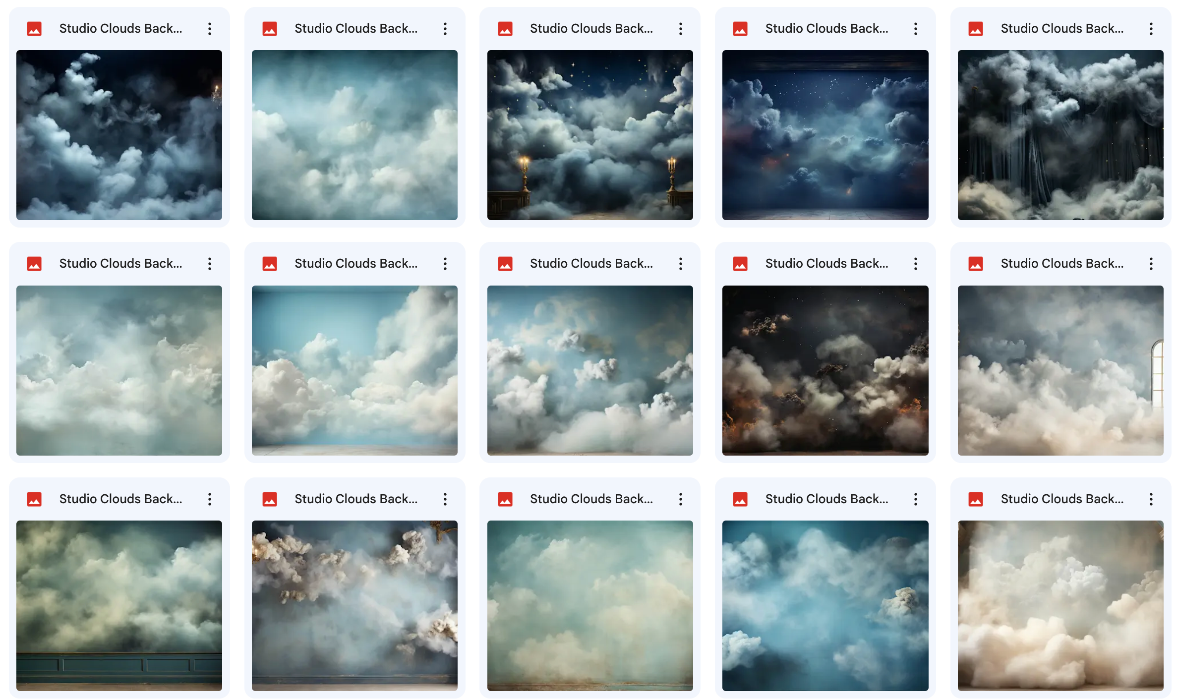 Ultimate Studio Clouds Background Bundle - Meg Bitton Productions