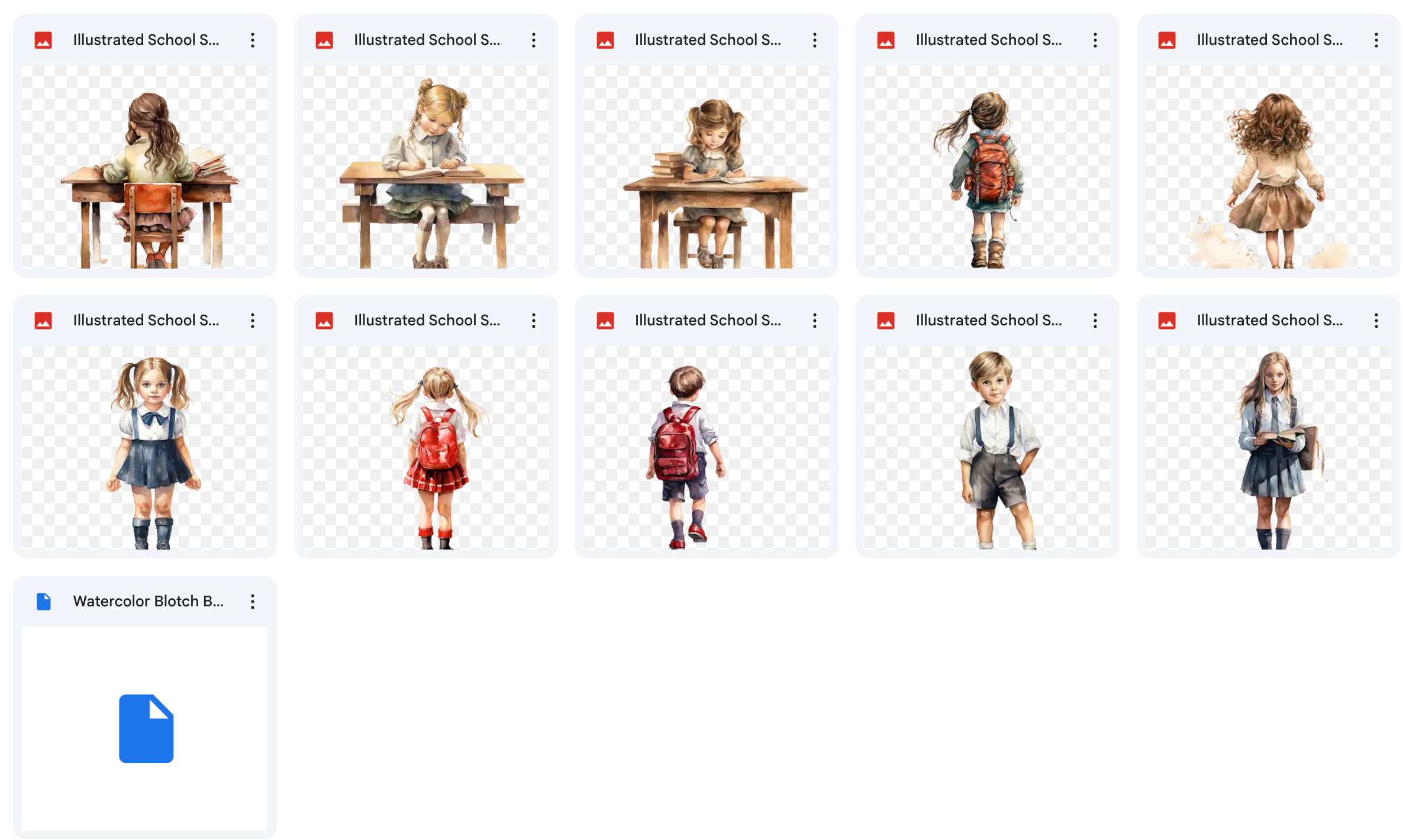 Illustrated School Day Asset Pack - Meg Bitton Productions