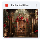 Enchanted Library Background Bundle