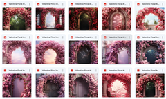 Ultimate Valentine Floral Arches Background Bundle