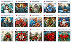 Ultimate Holiday Stained Glass Texture Bundle - Meg Bitton Productions