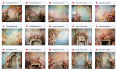 Ultimate Pastel Baroque Background Bundle - Meg Bitton Productions