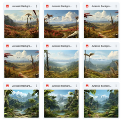 Jurassic Background & Overlay Asset Pack