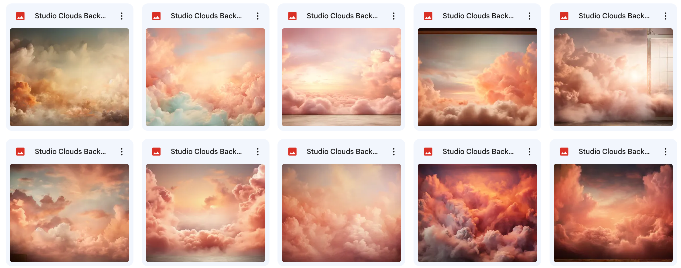 Ultimate Studio Clouds Background Bundle - Meg Bitton Productions
