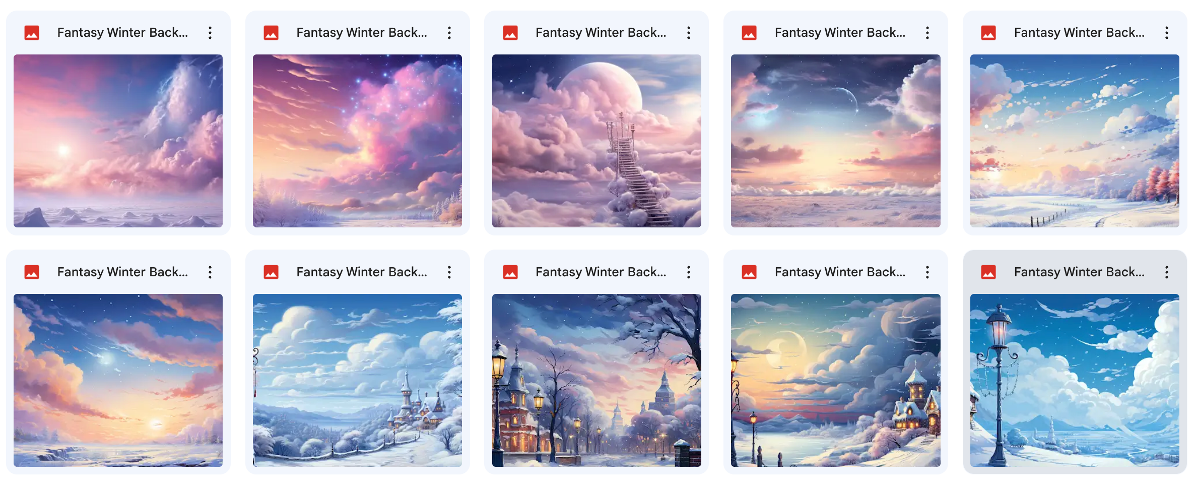 Ultimate Fantasy Winter Background Bundle - Meg Bitton Productions