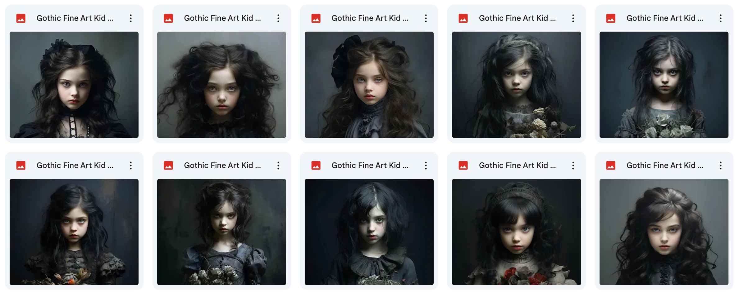 Gothic Fine Art Kids Asset Pack - Meg Bitton Productions