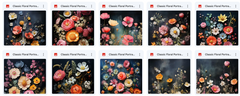 Ultimate Classic Floral Portrait Background Bundle - Meg Bitton Productions