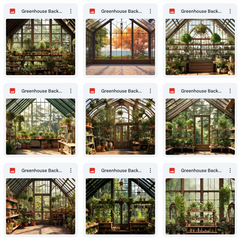 Greenhouse Background & Overlays Asset Pack