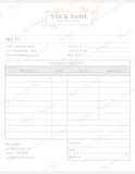 Invoice Form Template