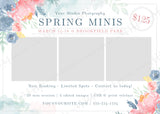 Spring Floral Mini Session Template