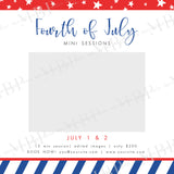 4th of July Mini Session Template #3