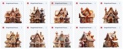 Magical Gingerbread House Overlays - Meg Bitton Productions