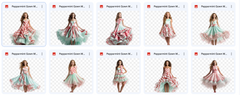 Magical Peppermint Gown Model Overlays - Meg Bitton Productions