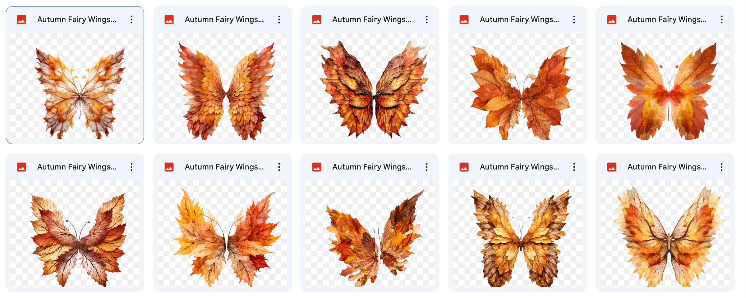 Magical Autumn Fairy Wings Overlays - Meg Bitton Productions