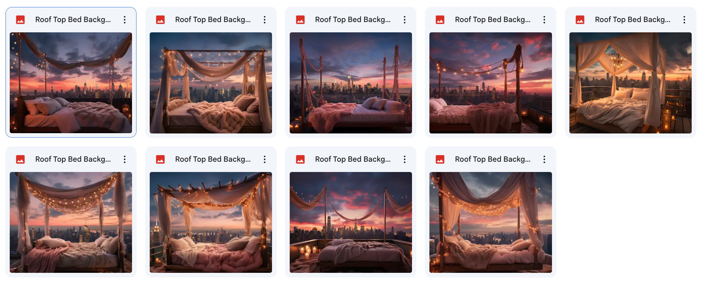 Rooftop Bed Background Bundle - Meg Bitton Productions