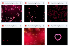 Magical Moving Hearts Overlays