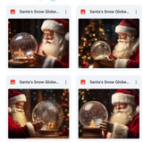 Santa Snow Globe Background Bundle