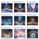 Ultimate Festive Forest Path Background Bundle