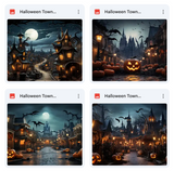 Ultimate Halloween Town Background Bundle