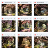 Ultimate Blooming Forest Background Bundle