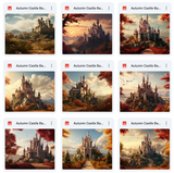 Ultimate Autumn Castle Background Bundle